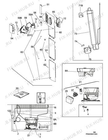 Взрыв-схема холодильника Electrolux ERF3869SOX - Схема узла C10 Cold, users manual